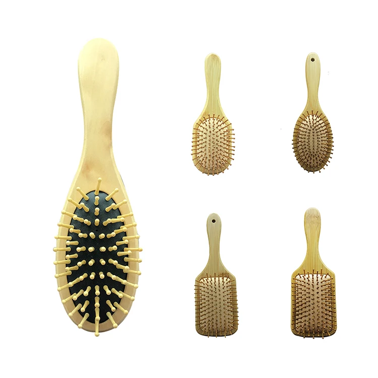 Custom Laser Logo Private Label Travel Hotel Use ECO Friendly Organic Bamboo Beard Hair Comb Air Bag Comb