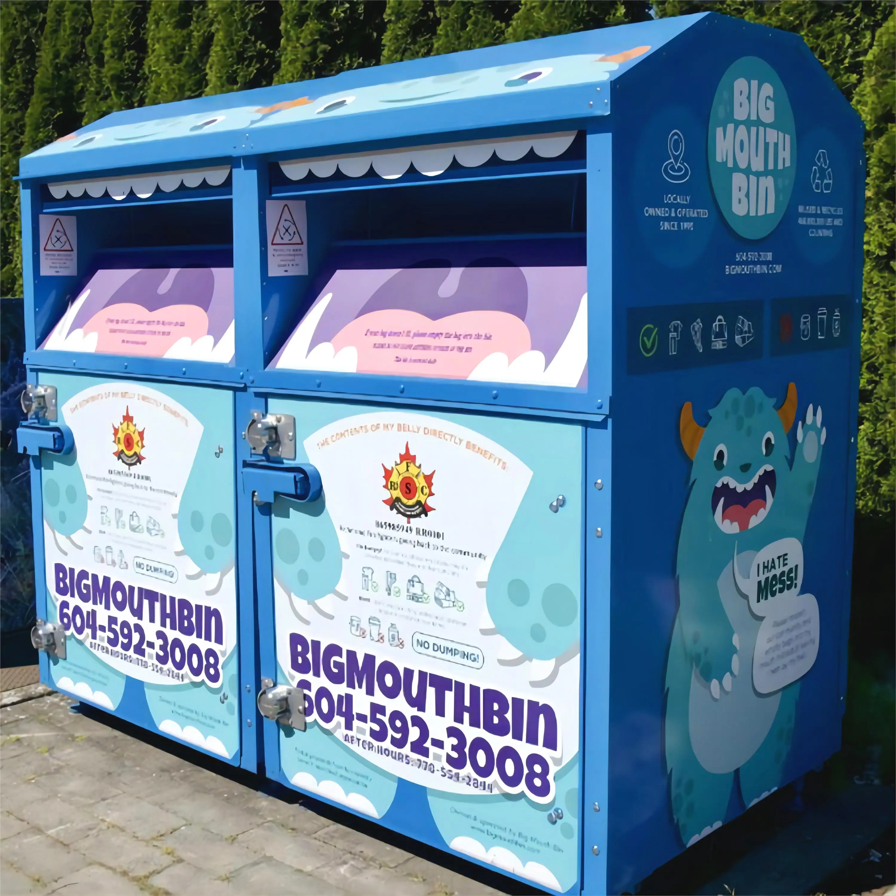 Outdoor Clothing shoes Drop Box Stainless Steel Charity Donation Center Used Book Clothes Shoes Donating Drop-off Bins