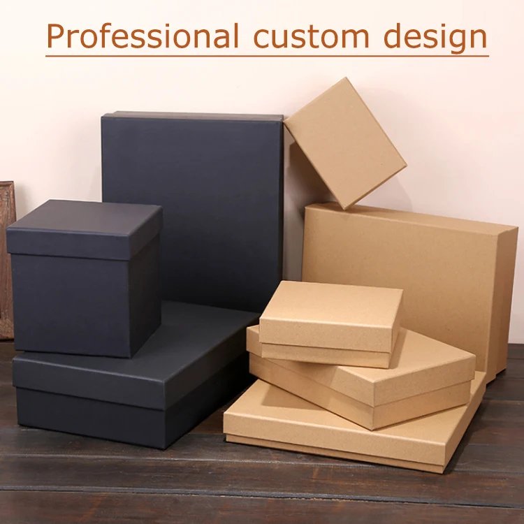 custom logo luxury brown paper box product clothes packaging boxes