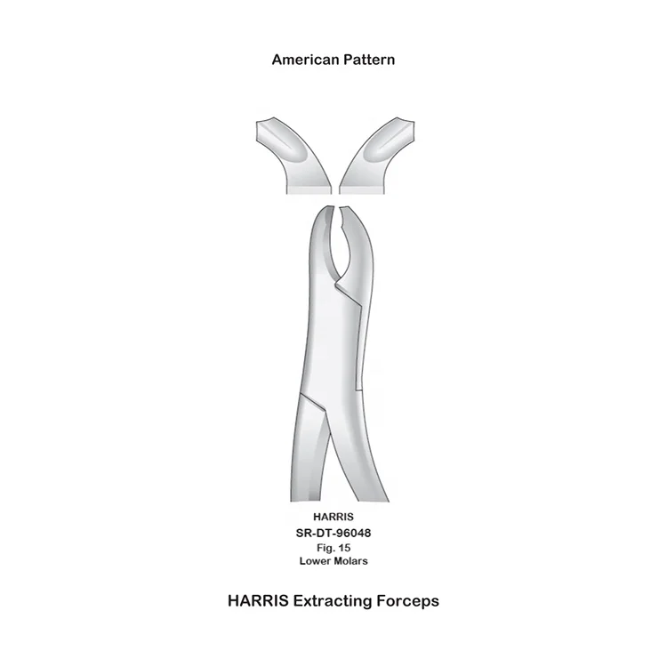 HARRIS Extracting Dental Forceps For Lower Wisdom Teeth