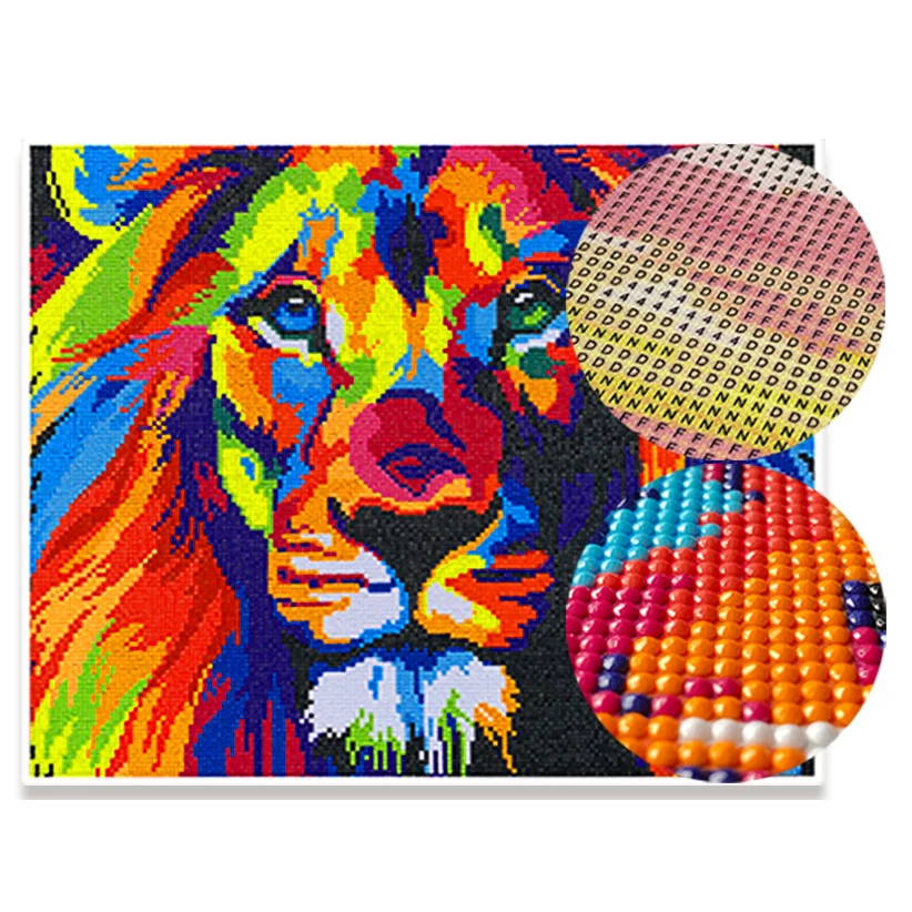 Hot Sell TikTok Explosive Products Diamond Paintings Tiger Color Paintings Puzzle Diamond Paintings