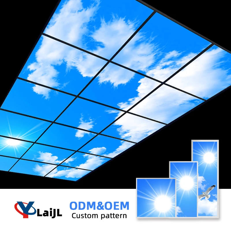 China New Design Suitable for family hotel school long-life sky LED panel light led skylight panel ceiling