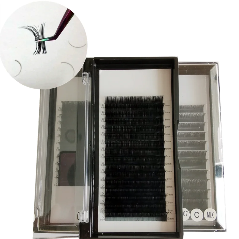 Hot sale individual cashmere lash extensions synthetic mink  faux mink eyelash extension lashes