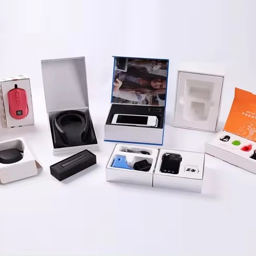 Customized Eco friendly Robert Packaging Box Molded Paper Pulp Electronics Packaging Box with Inserts