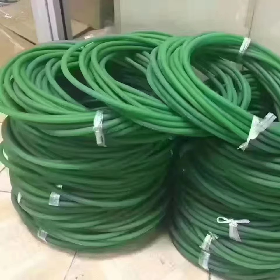 Высококачественный зеленый матовый полиуретановый круглый ремень передачи
