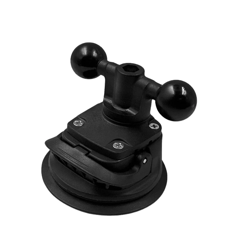 Action camera suction cup windshield holder adjustable dual ball mount 1' twist lock suction cup mount ball head for dslr