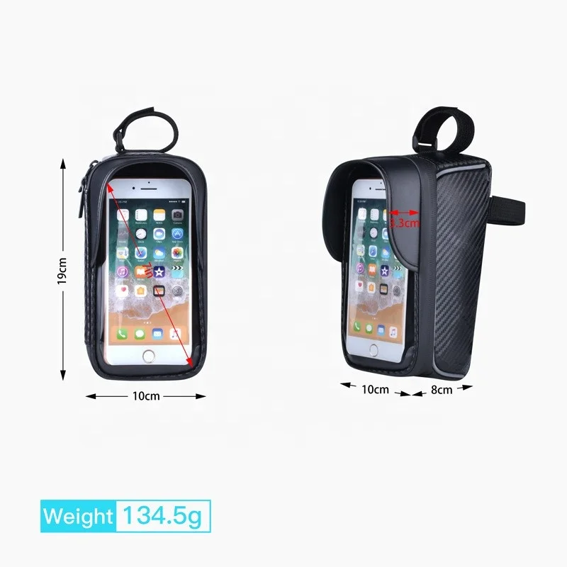 Outdoor Cycling Waterproof Touch Screen Bike Phone Front Frame Bag Top Tube Bicycle Bag