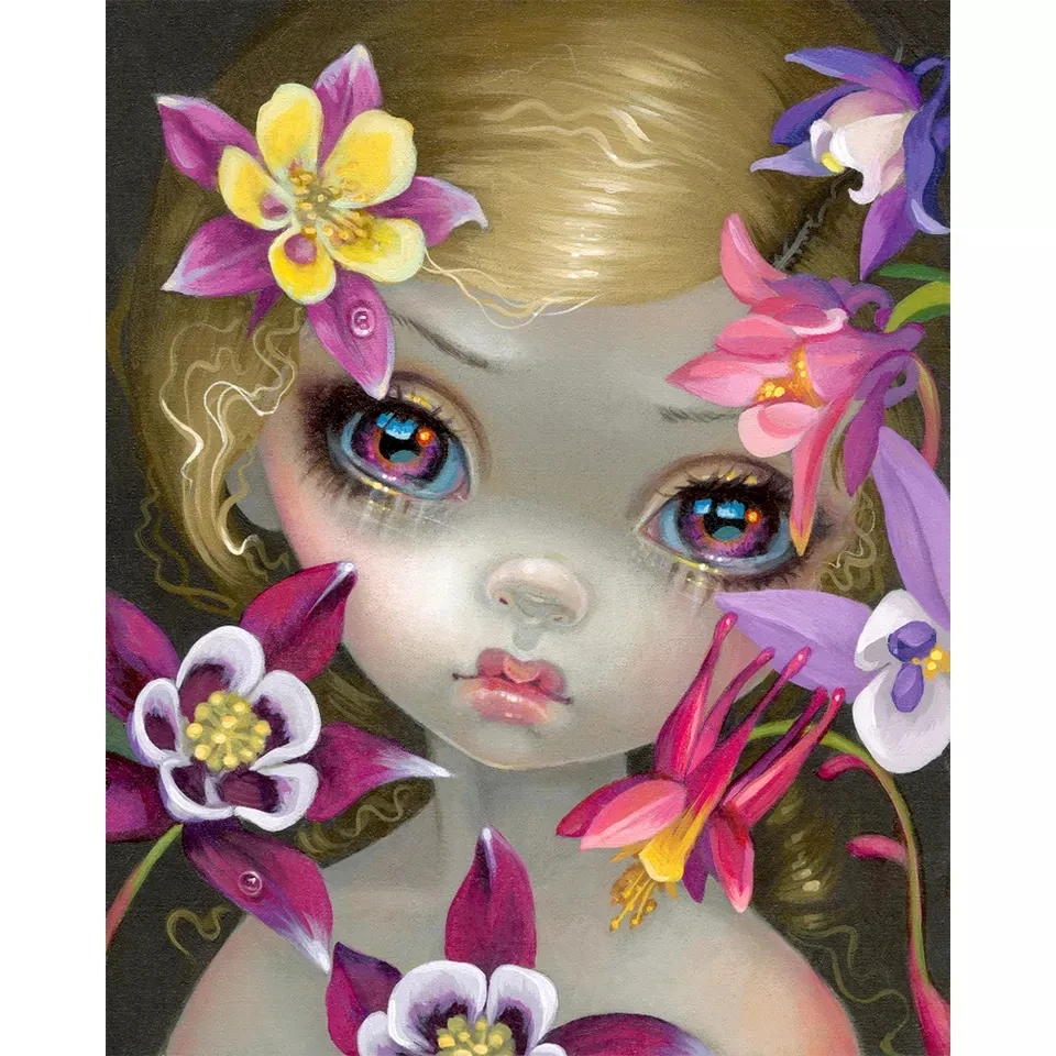 High End Short Lint Canvas Resin Square Drill 5D DIY Diamond Painting Art Kits With Rich Resin AB Colors