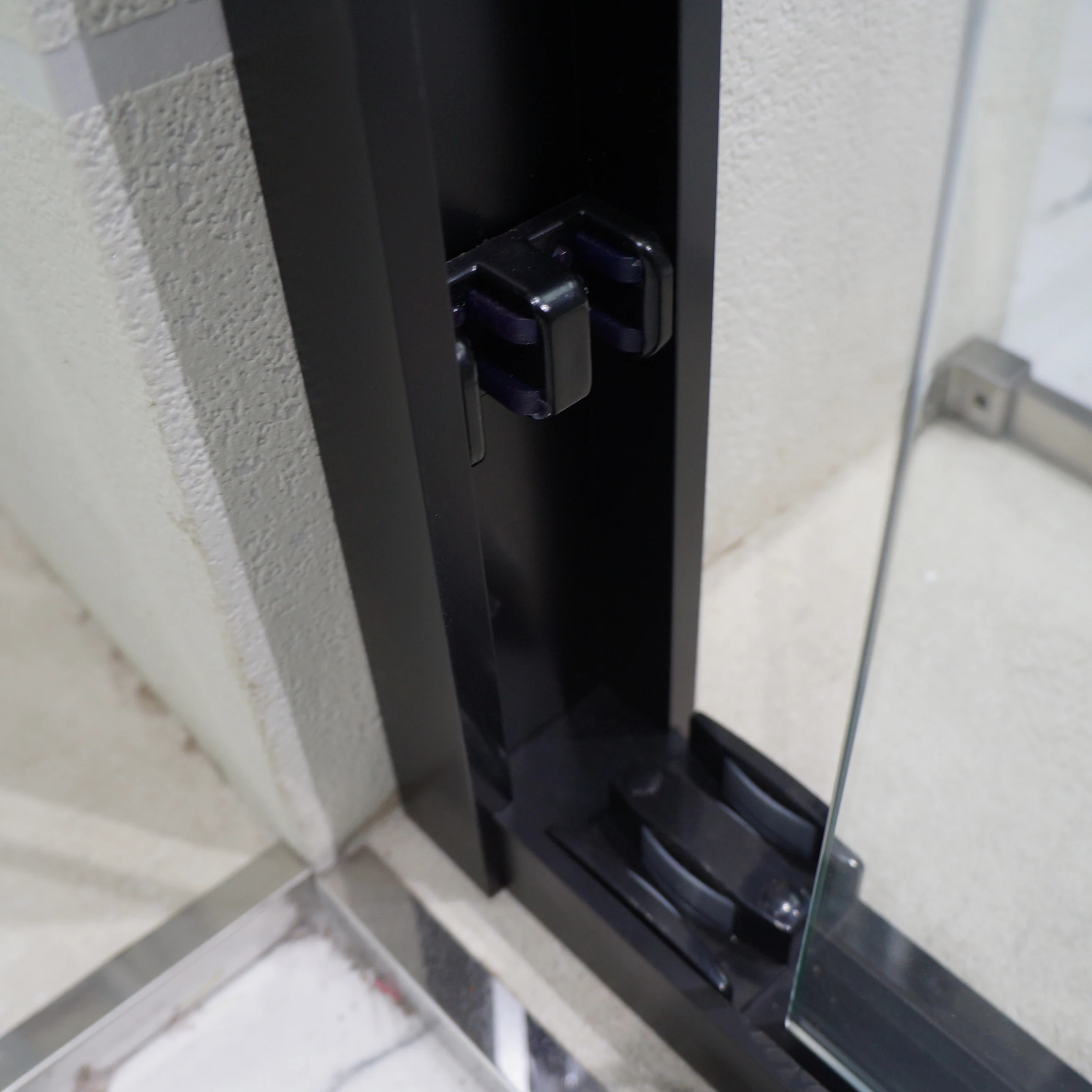 Kmry 8/10/12 мм закаленное стекло матовая Черная Нержавеющая Сталь фурнитура обход раздвижной душевой двери, душевая кабина