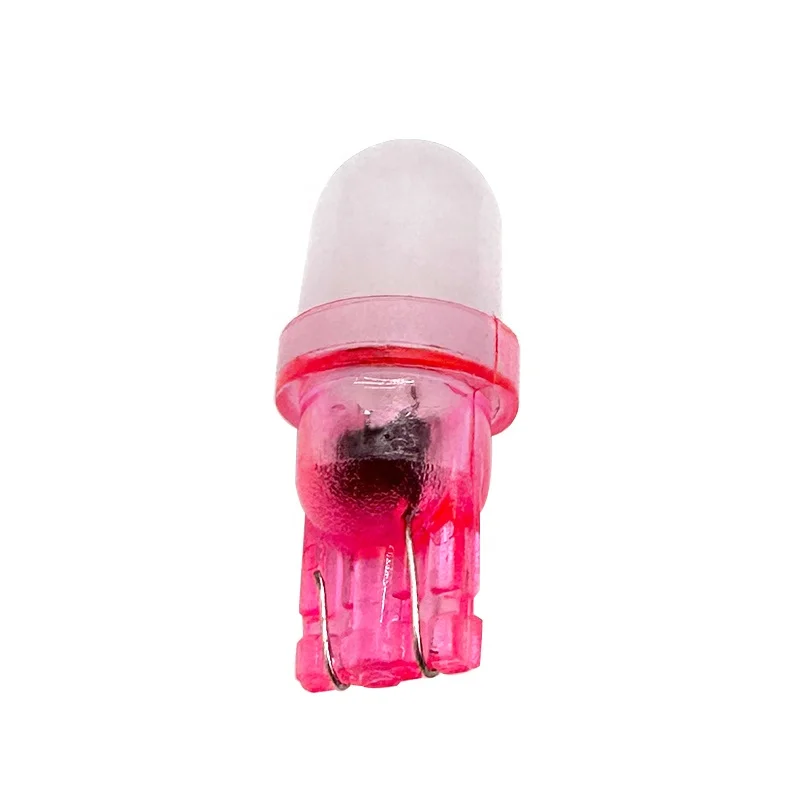 autodragons OEM Transparent Socket AC 6.3V Anti Ghosting Pink 1 Led Frosted lens 194 #555 T10 wedge Pinball Machine LED