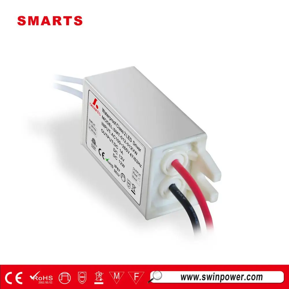 Hot sale IP67 waterproof mini 12v 12w led driver 7w