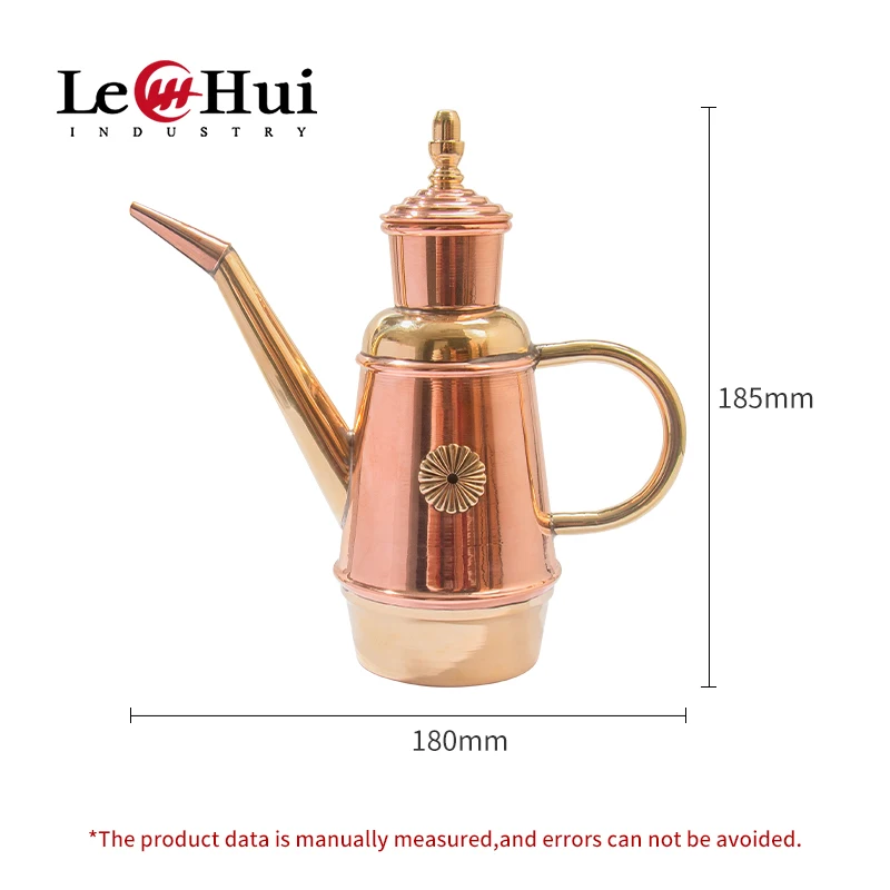 Handmade Copper Oil Cruet kitchen oil can450ml/1000ml cooking olive oil bottle pot