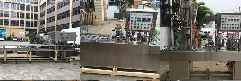 Cup yoghurt milk water sealing machine filling packaging