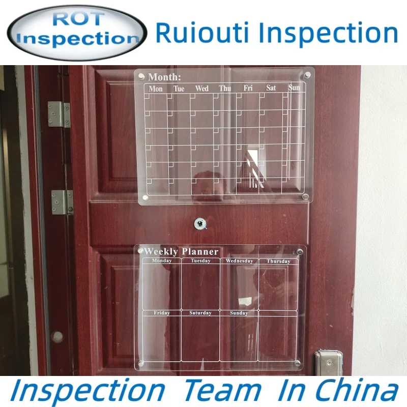 Acrylic calendar third party inspection service and quality check service hangzhou inspection