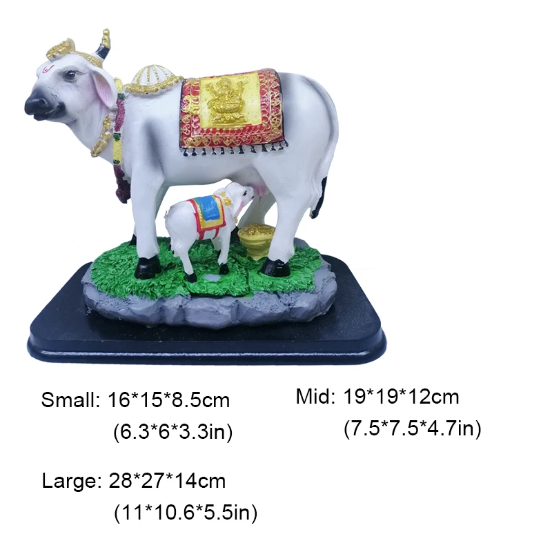 Artsculp Supply Poly Resin Hindu God Nandideva Nandikeshwara kamdhenu shiva bull vahana nandi