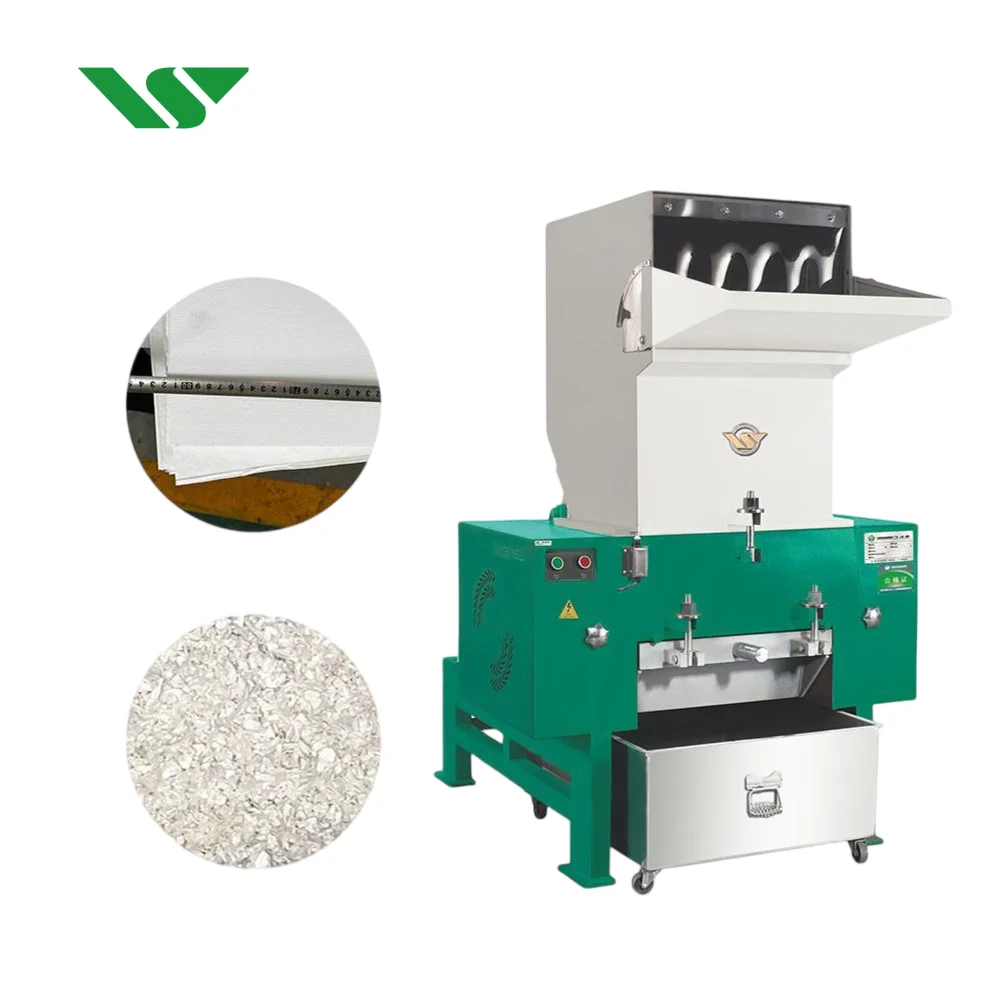 Wensui Oem мощная функциональная полиэтиленовая полипропиленовая машина для переработки ПВХ пластиковых отходов дробилка