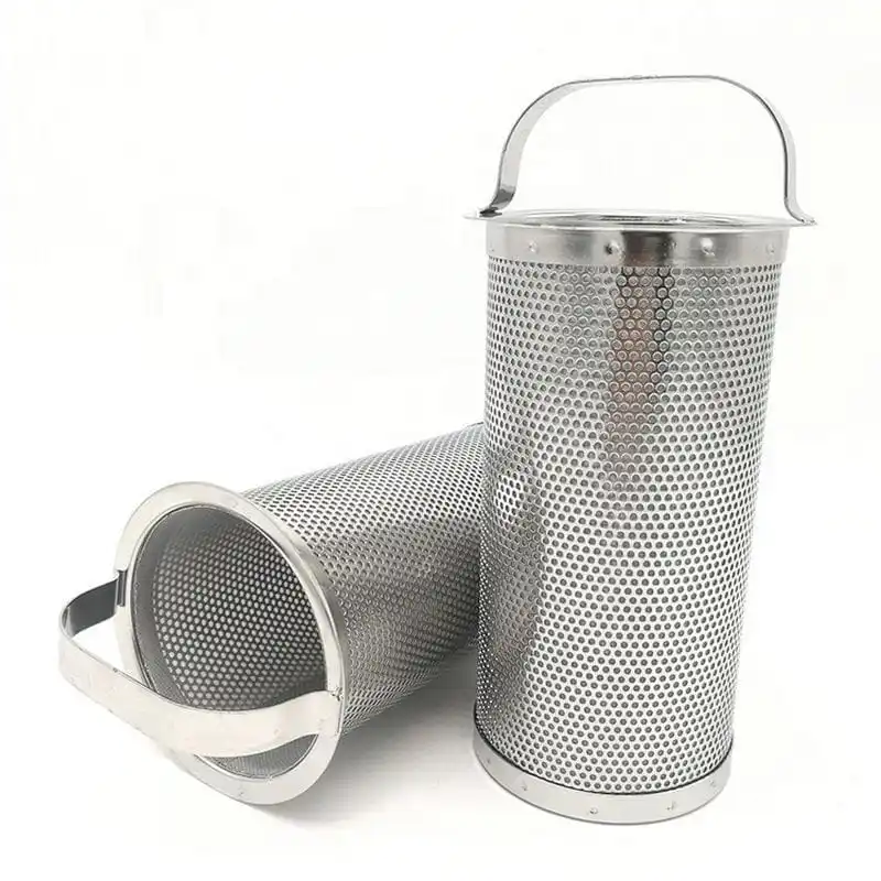 304/316/201 stainless steel sintered mesh basket filter industrial strainer baskets