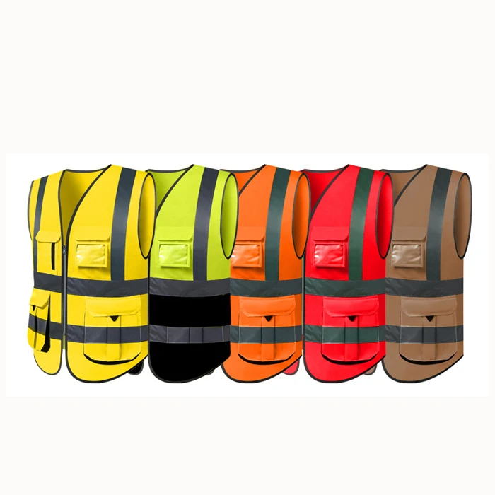 Высококачественный защитный жилет Darlingwell, жилет высокой видимости, светоотражающий защитный жилет с карманами, готов к отправке