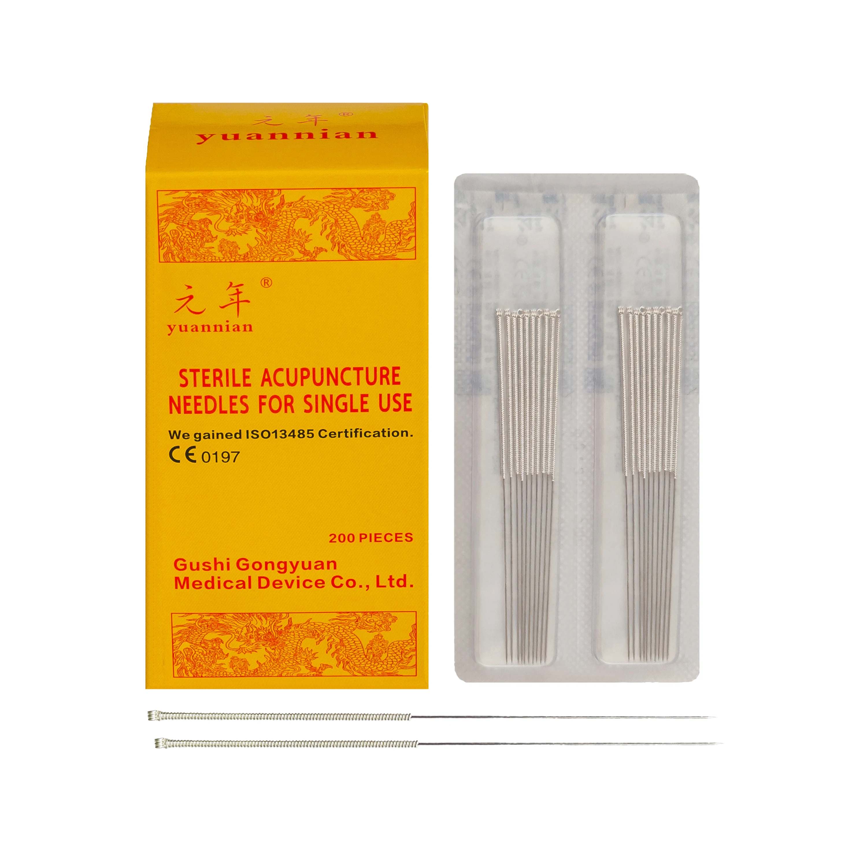 Silver Handle 200pcs TCM Wholesale Acupuncture Needles Sterile Disposable