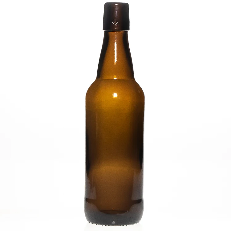 500ml amber glass beer bottle with swing top stopper