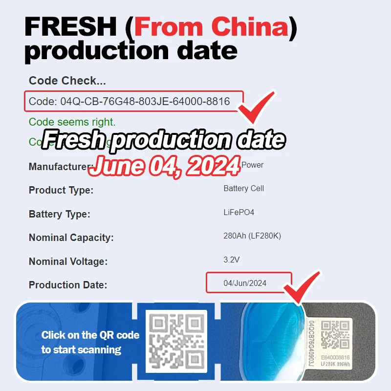 LF280K MB30 MB31 280Ah 306Ah 314Ah lifepo4 cell 3.2V Prismatic lifepo4 battery 330Ah lifepo4 for 51.2V 48V Lithium ion battery