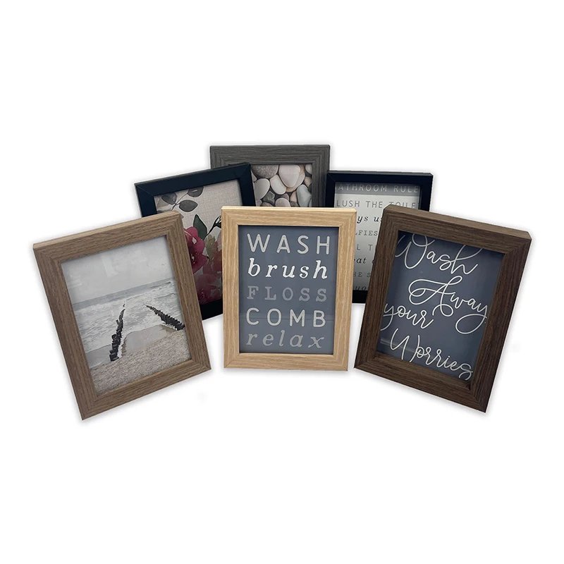 Custom A1 A2 A3 A4 2x3 3x5 5x7 11x14 16x20 Home Simple Stylish Modern Wooden Black Photo Picture Frame Mini Photo Frames