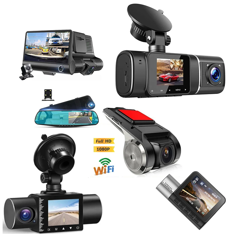 dash cam front and rear wireless driving recorder car black box reverse camera dual gps dashcam night vision wifi dash camera