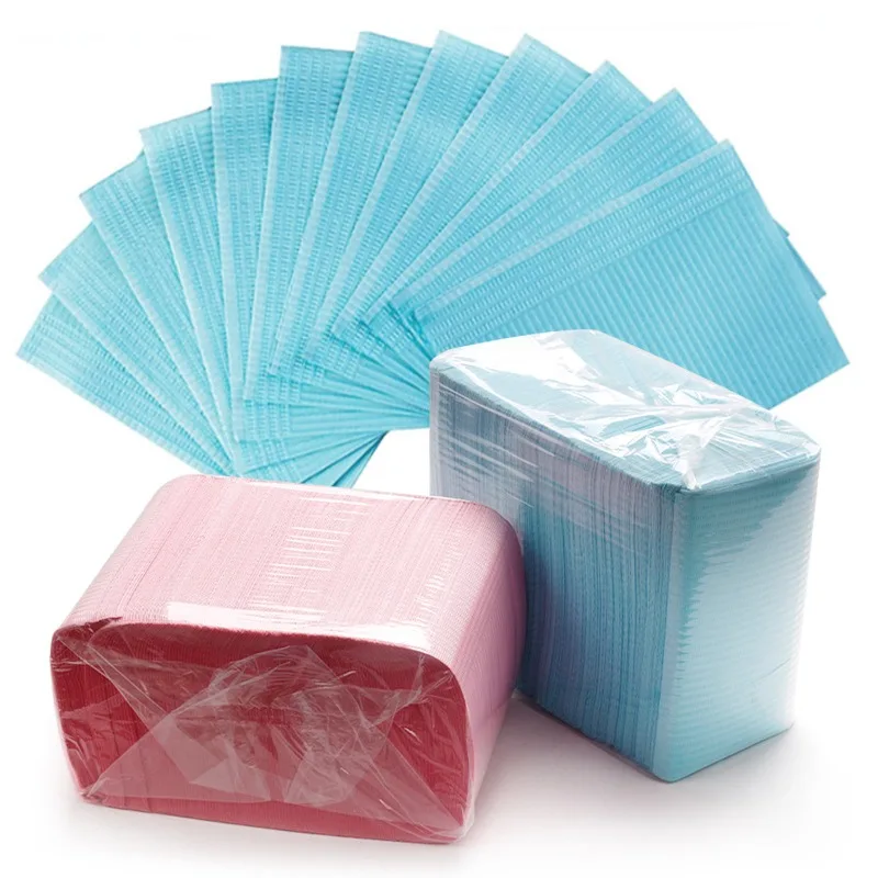 125PCS Disposable Nail Art Table Mat, Waterproof Nail Tips Art Table Towels Mat,Fordable Nail Tips Art Paper  for Salon Manicure