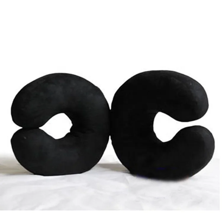 
 Дорожная подушка u-образной формы, черная Дорожная подушка для шеи, подушка с эффектом памяти  