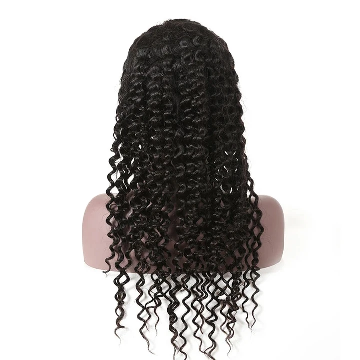 Ready to ship virgin indian remy human hair Preplucked swiss lace loose wave pony lace frontal wig