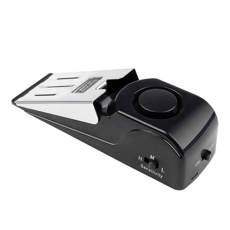 
Wireless door stop alarm sensitive wedge sensor stainless steel portable home travel security 