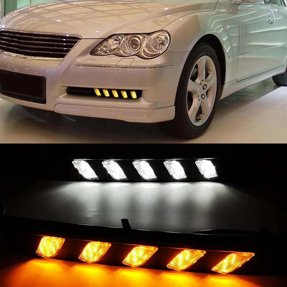 1 Pair DRL Daytime Running Light LED Fog Lamp For Toyota MARK X REIZ 2004 2005 2006 2007 2008 2009