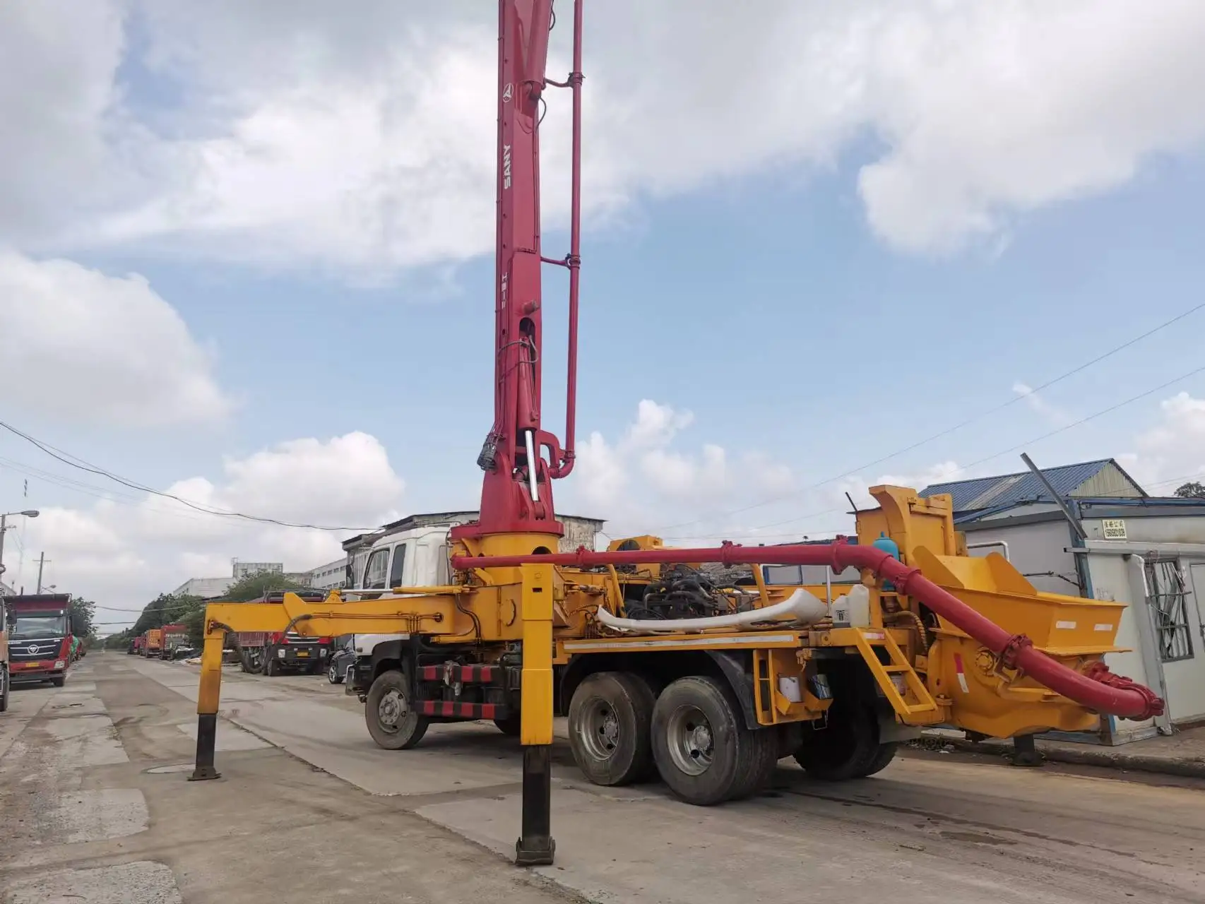 Used Sany 37m Cement Pump Sany Concrete Pump Truck