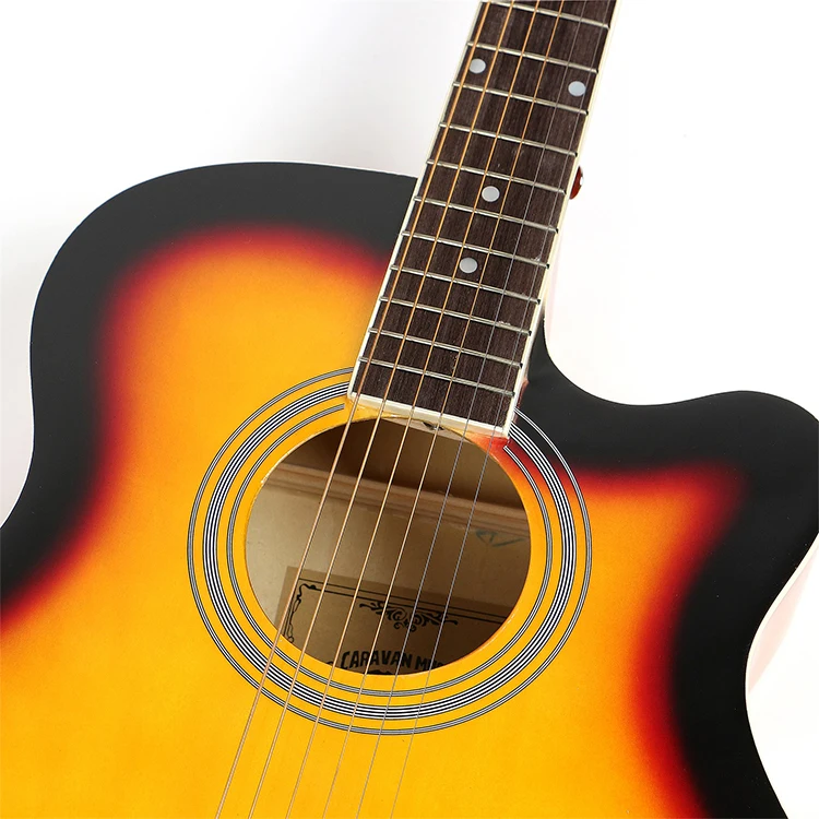 Professional 40 inch Solid Top Acoustic Guitar Cutaway Guitar of Factory OEM/ODM  Cheaper Price Acoustic Guitar