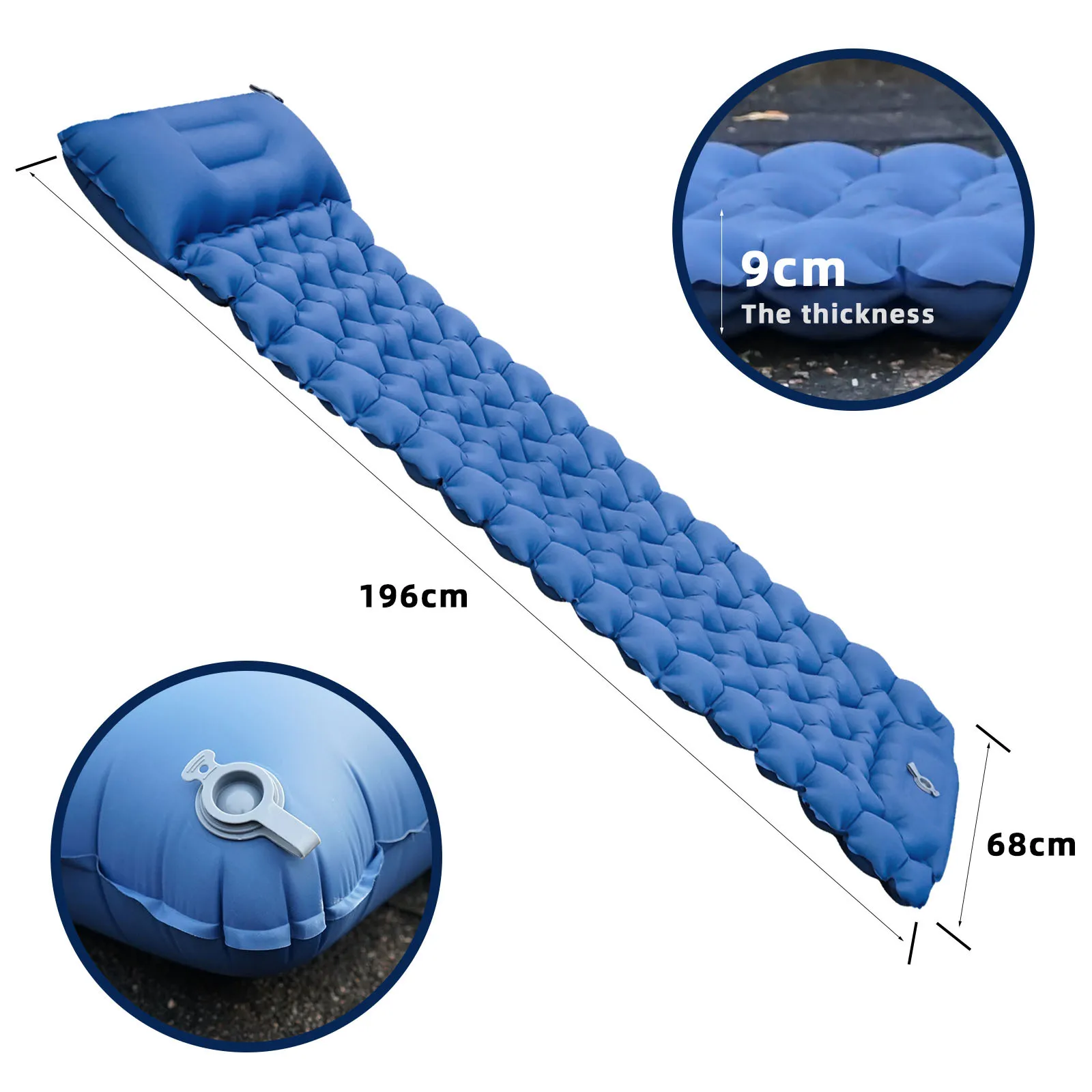 2024 Outdoor inflatable foot pads for lightweight carrying outdoor camping self inflatable air bed mattresses