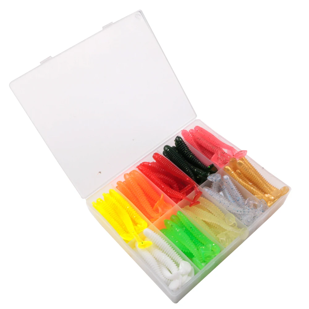 
Bass lure Baits Tackle Including Trout Salmon Soft Plastic Worms Jigs Fishing Lure kit Set Soft Fishing Lures 