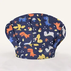 Printed Adjustable Button Work Hat Beauty Nurse Doctor Uniform Accessories Working Caps New cartoon Dentist  medical uniform