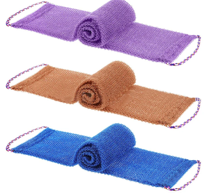 Sponge Exfoliating Body Scrubber African Bath Sponge Back Scrubber Skin Smoother Long African Net