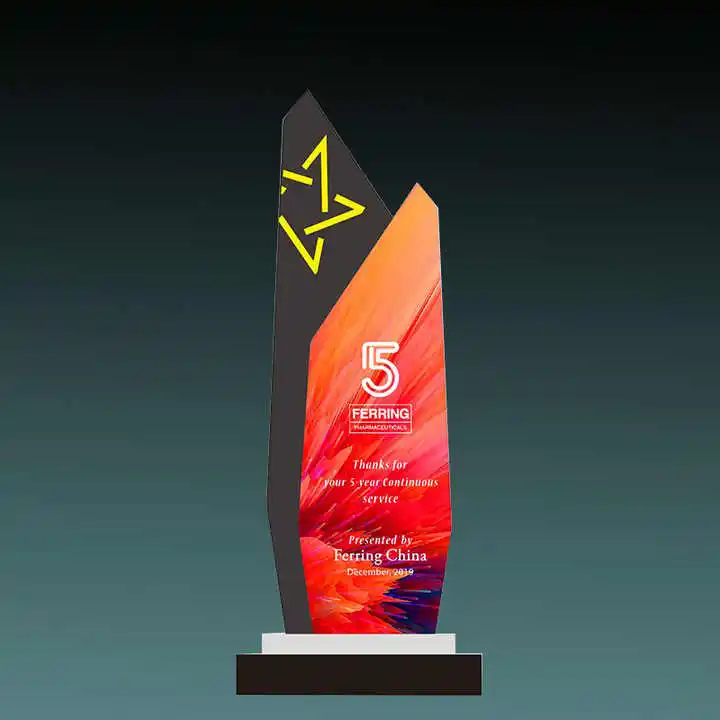 UV Printing Customized Champion Award Crystal Award Trophy