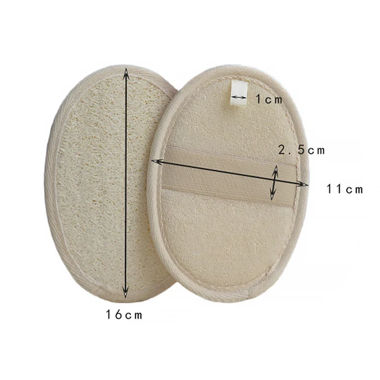 wholesale natural scrubber skin exfoliating loofah bath sponge exfoliating body loofah pad