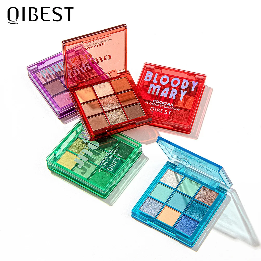 
Cocktail nine color eye shadow makeup lockpearl, matte nude make-up9 palace eye shadowpumpkin color 