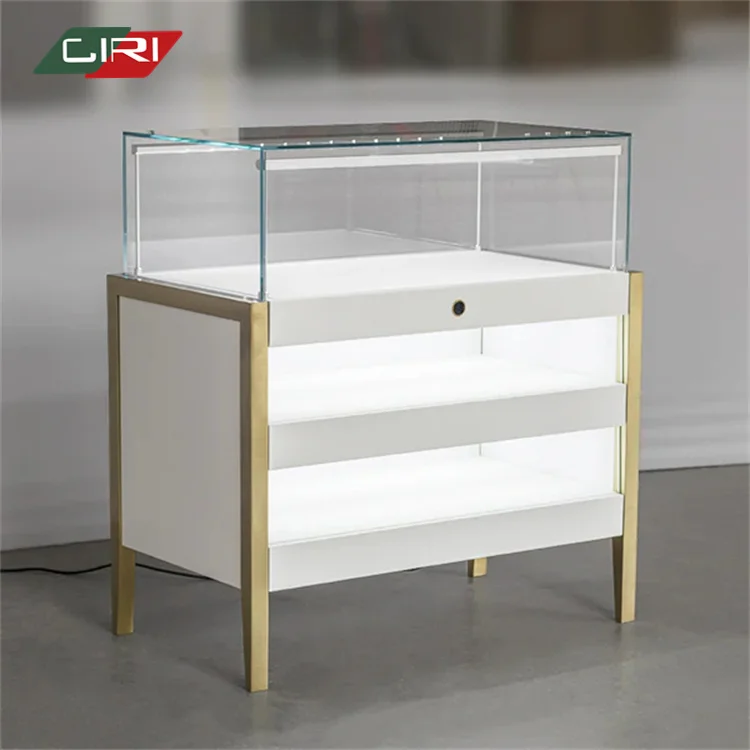 CIRI factory price showcase watch display cabinet wrist watch display stand watch showcase with led light