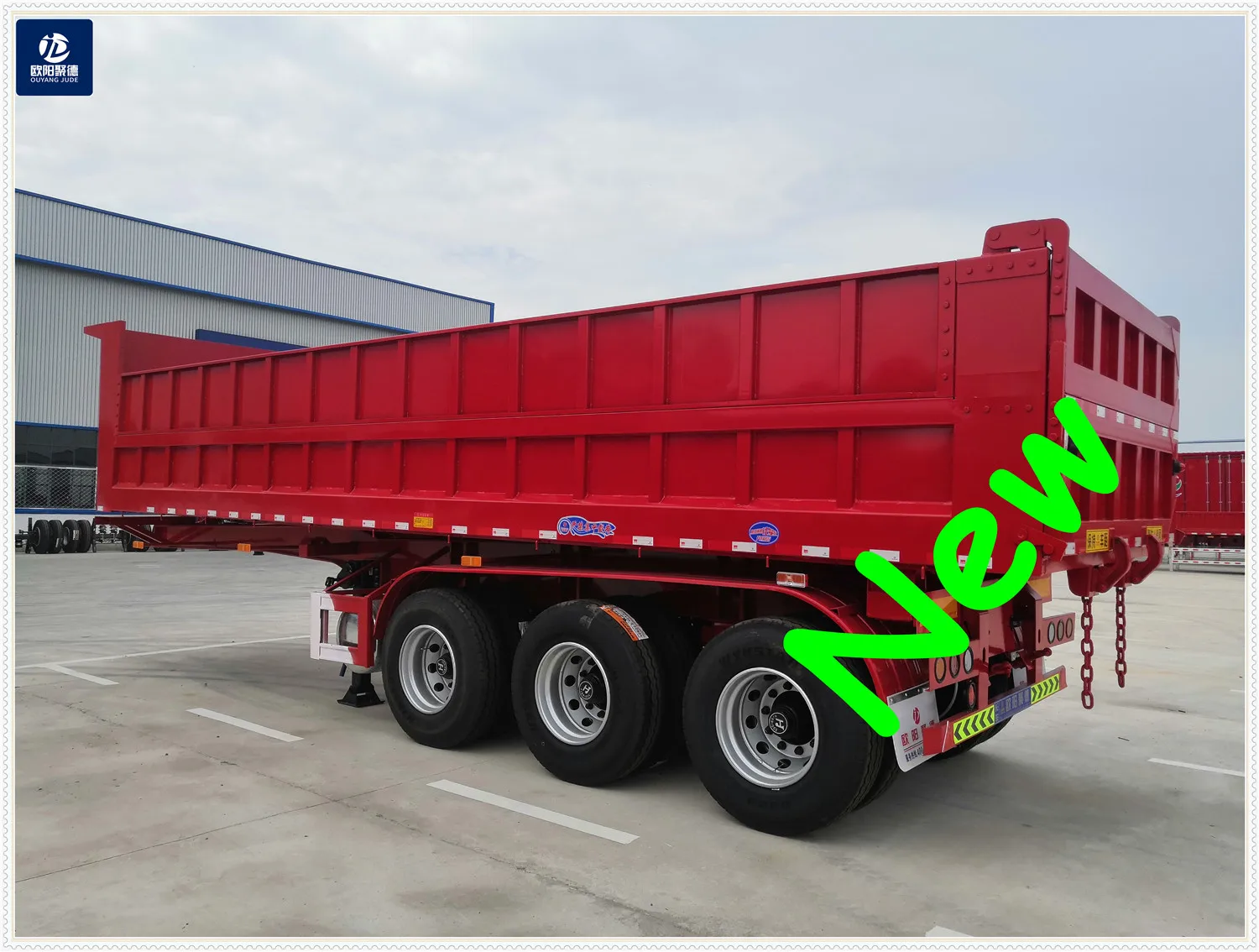  # OYJD новые Fuwa Оси самосвал 1800 мм 20ft контейнер бортовой полуприцеп использовать Полезная нагрузка 60t транспорт слизи камни на