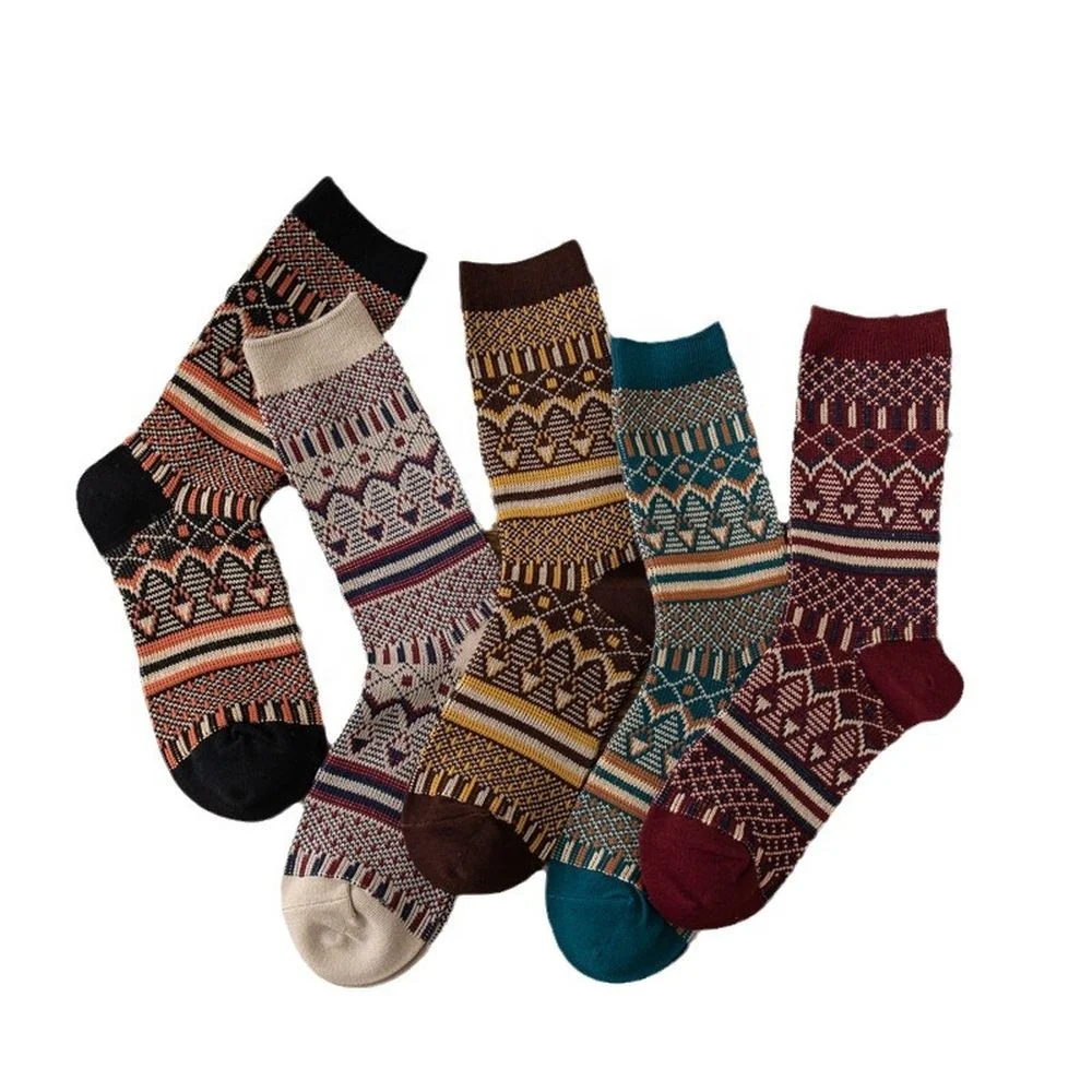 Dynamics Retro Style Soft Wool socks Durable Aesthetic Cozy Custom Winter Warm Thick Hiking Crew Women Knitted Wool socks