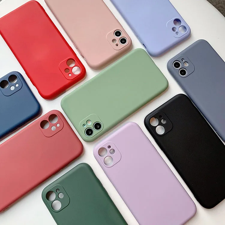 Flexible Silicon Phone Case for iPhone 13 Case;Pure Color Microfiber Case for iPhone 13 Pro Max 13 Mini 13 pro Silicon Soft Case