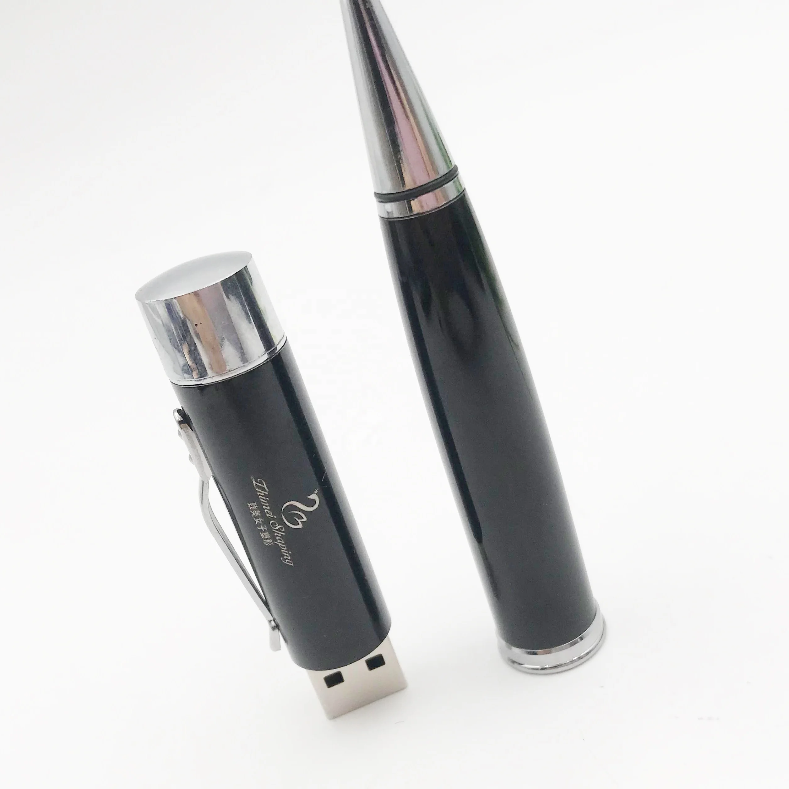 Высококачественная шариковая ручка 2 в 1 с синими чернилами, 1 ГБ, 2 ГБ, 4 ГБ, 8 ГБ, 16 ГБ, 32 ГБ, флеш-накопитель USB 2,0, флеш-диск с напечатанным логотипом на заказ