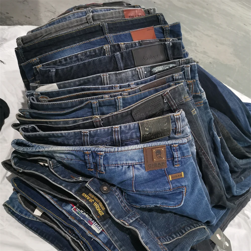 Grade Second-Hand Cotton Clothes High-Collar Sexy European Dress Pants Jeans Adults Cheap Used Clothing Manufacturer 45kg Summer