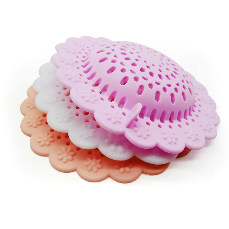 
Hot Selling Kitchen Silicone Floor Drain Cover Bathroom Silicone Sink anti Clogging filter 