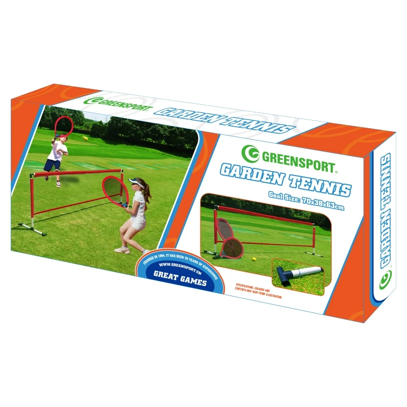 200x50cm parent-child outdoor sports beach game with 2  cloth tennis rackets and 1 PU foam ball garden tennis net set