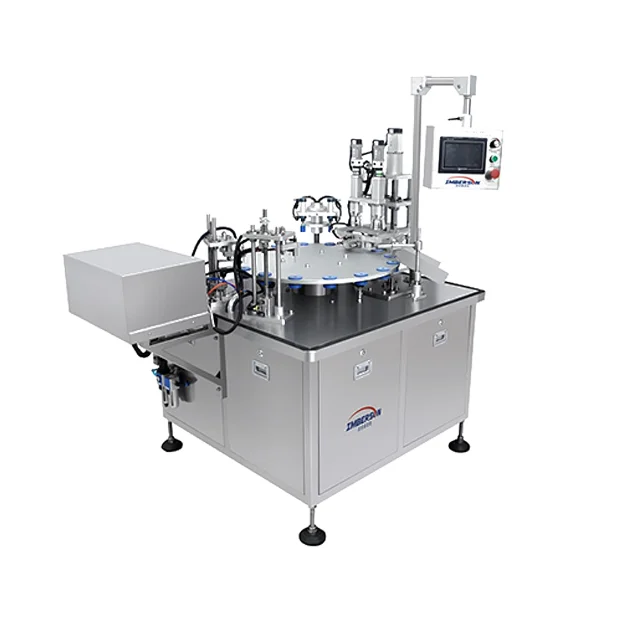 Вращающаяся машина для производства парфюмерных банок с головками IPSF, оборудование для производства косметики, машина для наполнения и закупорки духов